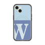 スリムプロテクションプレミアムケース with MagSafe［ オリジナル - initial two tone - W blue ］