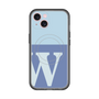 スリムプロテクションプレミアムケース with MagSafe［ オリジナル - initial two tone - W blue ］