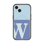 スリムプロテクションプレミアムケース with MagSafe［ オリジナル - initial two tone - W blue ］