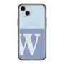 スリムプロテクションプレミアムケース with MagSafe［ オリジナル - initial two tone - W blue ］