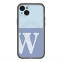 スリムプロテクションプレミアムケース with MagSafe［ オリジナル - initial two tone - W blue ］