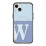 スリムプロテクションプレミアムケース with MagSafe［ オリジナル - initial two tone - W blue ］