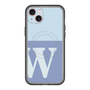 スリムプロテクションプレミアムケース with MagSafe［ オリジナル - initial two tone - W blue ］
