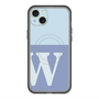 スリムプロテクションプレミアムケース with MagSafe［ オリジナル - initial two tone - W blue ］