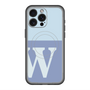 スリムプロテクションプレミアムケース with MagSafe［ オリジナル - initial two tone - W blue ］