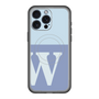 スリムプロテクションプレミアムケース with MagSafe［ オリジナル - initial two tone - W blue ］
