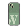スリムプロテクションプレミアムケース with MagSafe［ オリジナル - initial two tone - W green ］