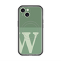 スリムプロテクションプレミアムケース with MagSafe［ オリジナル - initial two tone - W green ］