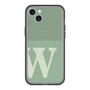 スリムプロテクションプレミアムケース with MagSafe［ オリジナル - initial two tone - W green ］
