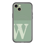 スリムプロテクションプレミアムケース with MagSafe［ オリジナル - initial two tone - W green ］