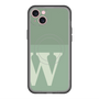 スリムプロテクションプレミアムケース with MagSafe［ オリジナル - initial two tone - W green ］