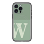 スリムプロテクションプレミアムケース with MagSafe［ オリジナル - initial two tone - W green ］