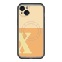 スリムプロテクションプレミアムケース with MagSafe［ オリジナル - initial two tone - X orange ］