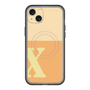 スリムプロテクションプレミアムケース with MagSafe［ オリジナル - initial two tone - X orange ］