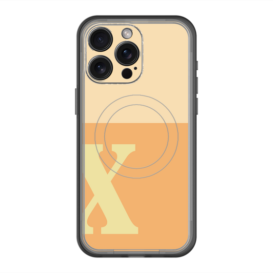 スリムプロテクションプレミアムケース with MagSafe［ オリジナル - initial two tone - X orange ］