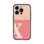 スリムプロテクションプレミアムケース with MagSafe［ オリジナル - initial two tone - X pink ］