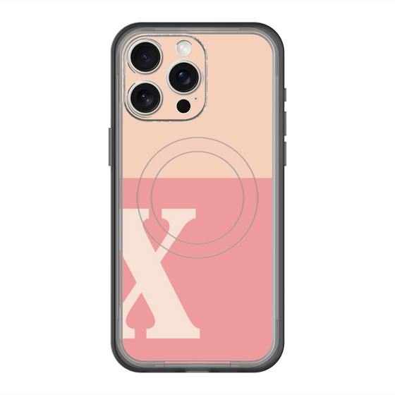 スリムプロテクションプレミアムケース with MagSafe［ オリジナル - initial two tone - X pink ］