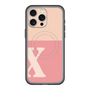 スリムプロテクションプレミアムケース with MagSafe［ オリジナル - initial two tone - X pink ］