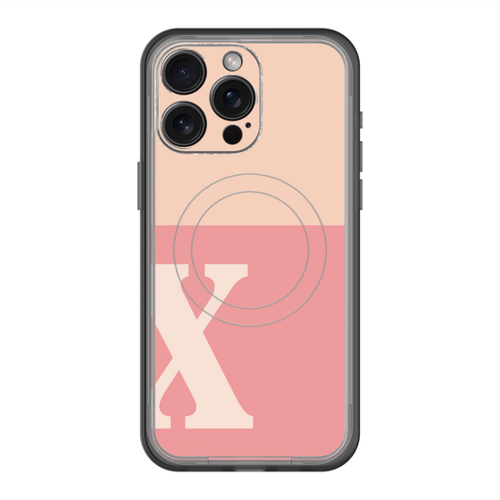 スリムプロテクションプレミアムケース with MagSafe［ オリジナル - initial two tone - X pink ］