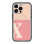 スリムプロテクションプレミアムケース with MagSafe［ オリジナル - initial two tone - X pink ］