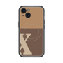 スリムプロテクションプレミアムケース with MagSafe［ オリジナル - initial two tone - X brown ］