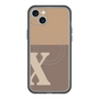 スリムプロテクションプレミアムケース with MagSafe［ オリジナル - initial two tone - X brown ］