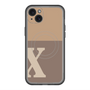 スリムプロテクションプレミアムケース with MagSafe［ オリジナル - initial two tone - X brown ］