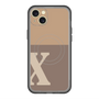スリムプロテクションプレミアムケース with MagSafe［ オリジナル - initial two tone - X brown ］