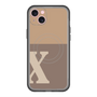 スリムプロテクションプレミアムケース with MagSafe［ オリジナル - initial two tone - X brown ］