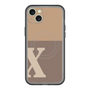 スリムプロテクションプレミアムケース with MagSafe［ オリジナル - initial two tone - X brown ］