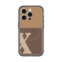 スリムプロテクションプレミアムケース with MagSafe［ オリジナル - initial two tone - X brown ］