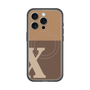 スリムプロテクションプレミアムケース with MagSafe［ オリジナル - initial two tone - X brown ］
