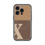 スリムプロテクションプレミアムケース with MagSafe［ オリジナル - initial two tone - X brown ］