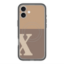 スリムプロテクションプレミアムケース with MagSafe［ オリジナル - initial two tone - X brown ］