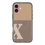 スリムプロテクションプレミアムケース with MagSafe［ オリジナル - initial two tone - X brown ］