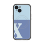 スリムプロテクションプレミアムケース with MagSafe［ オリジナル - initial two tone - X blue ］