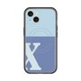 スリムプロテクションプレミアムケース with MagSafe［ オリジナル - initial two tone - X blue ］