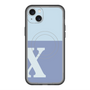 スリムプロテクションプレミアムケース with MagSafe［ オリジナル - initial two tone - X blue ］
