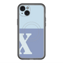 スリムプロテクションプレミアムケース with MagSafe［ オリジナル - initial two tone - X blue ］