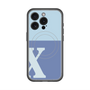 スリムプロテクションプレミアムケース with MagSafe［ オリジナル - initial two tone - X blue ］