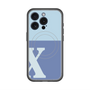 スリムプロテクションプレミアムケース with MagSafe［ オリジナル - initial two tone - X blue ］