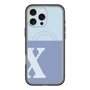 スリムプロテクションプレミアムケース with MagSafe［ オリジナル - initial two tone - X blue ］