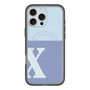 スリムプロテクションプレミアムケース with MagSafe［ オリジナル - initial two tone - X blue ］