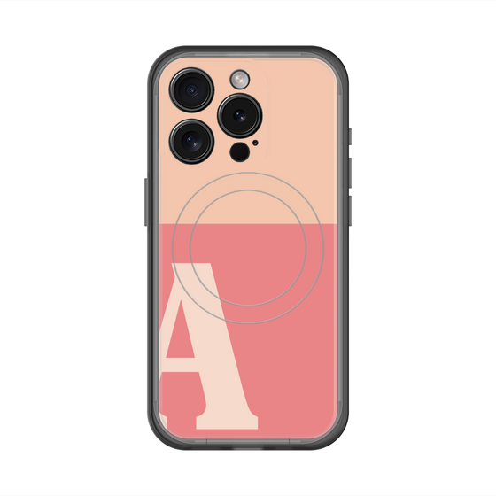 スリムプロテクションプレミアムケース with MagSafe［ オリジナル - initial two tone - A pink ］