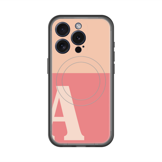 スリムプロテクションプレミアムケース with MagSafe［ オリジナル - initial two tone - A pink ］