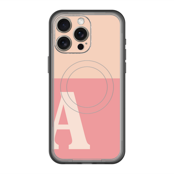 スリムプロテクションプレミアムケース with MagSafe［ オリジナル - initial two tone - A pink ］