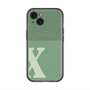 スリムプロテクションプレミアムケース with MagSafe［ オリジナル - initial two tone - X green ］