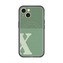 スリムプロテクションプレミアムケース with MagSafe［ オリジナル - initial two tone - X green ］