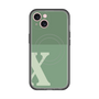 スリムプロテクションプレミアムケース with MagSafe［ オリジナル - initial two tone - X green ］