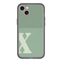 スリムプロテクションプレミアムケース with MagSafe［ オリジナル - initial two tone - X green ］